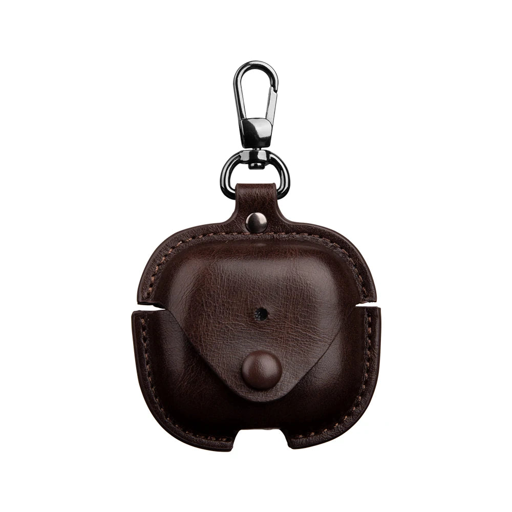 For Airpods 4 Case Leather Business Earphone Case Headset Shell Headphone Cover Luxury Leather PU Cover for airpods4 With Hook