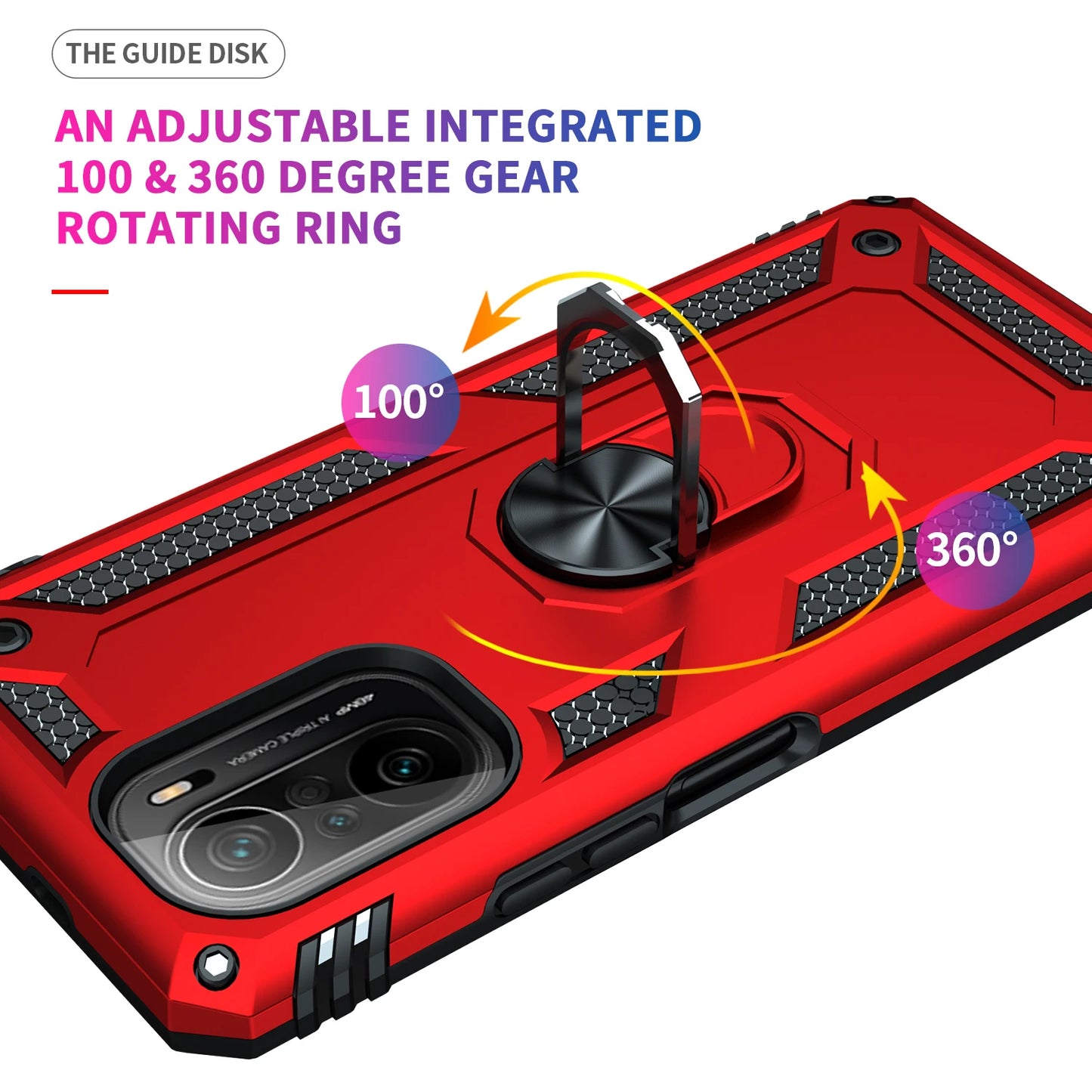 Cover Case for POCO F3 Armor Rugged Military Shockproof Ring Holder Magnet Phone Case for Xiaomi POCO F3 F 3 5G - Caseverse