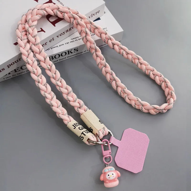 Can Be Carried Outdoor Mountaineering Mobile Phone Lanyard Women's Belts Woven Hanging Ornaments Anti Loss Lanyards Neck Strap
