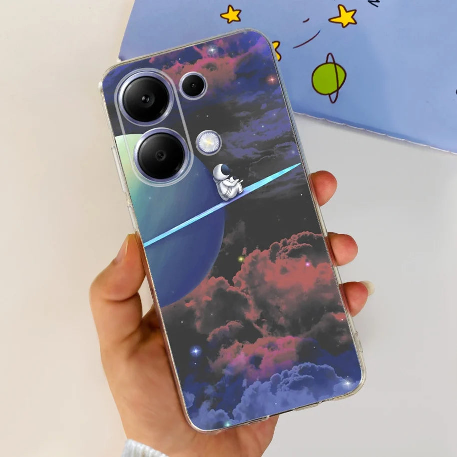 For Xiaomi Poco M6 Pro 2024 Case New Fashion Marble Cartoon Cover Soft Clear Silicone Funda For Xiaomi Poco M6 Pro 4G Phone Case