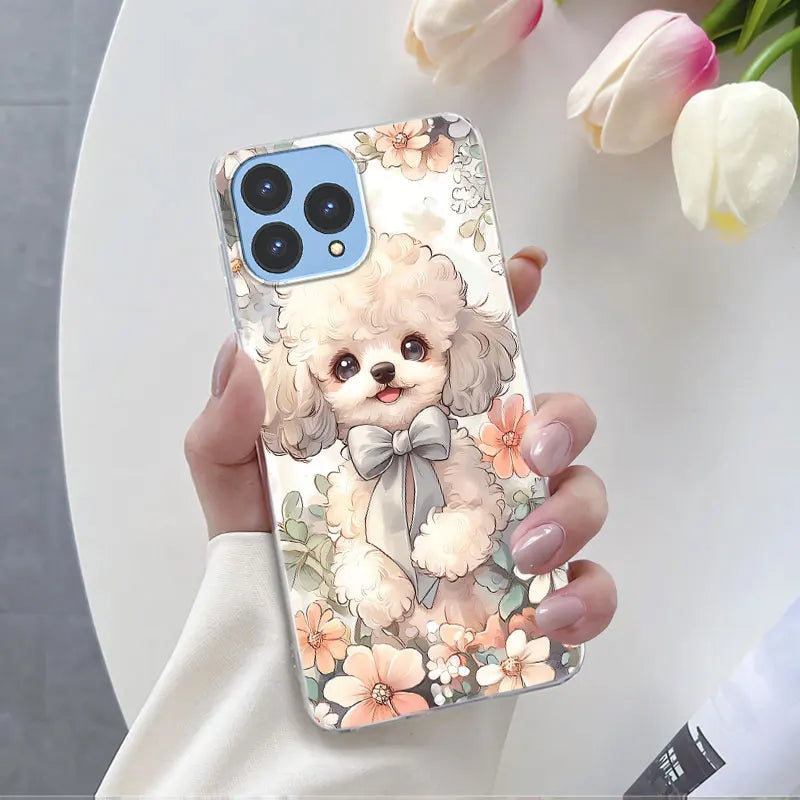 For Cubot P80 Case 2023 Luxury Phone Case For Cubot P80 6.58" Marble Butterfly Flower Clear Soft Silicone TPU Protective Cover