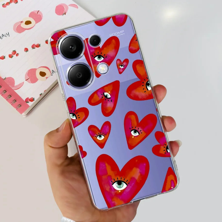 For Xiaomi Poco M6 Pro 2024 Case New Fashion Marble Cartoon Cover Soft Clear Silicone Funda For Xiaomi Poco M6 Pro 4G Phone Case