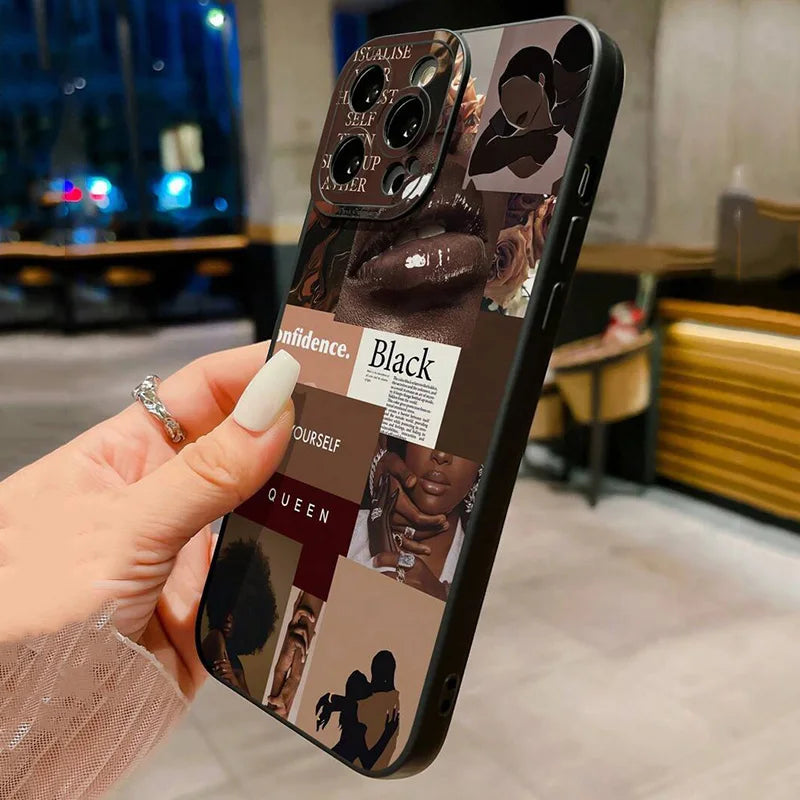 Slogan Pattern Silicone Phone Case For iPhone 11 Cases For iPhone 15 16 Pro Max 14 13 12 Pro Max XR X XS 7 8 Plus SE 2022 Cover