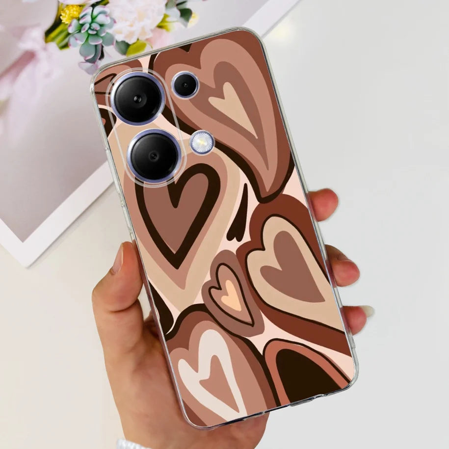 For Xiaomi Poco M6 Pro 2024 Case New Fashion Marble Cartoon Cover Soft Clear Silicone Funda For Xiaomi Poco M6 Pro 4G Phone Case