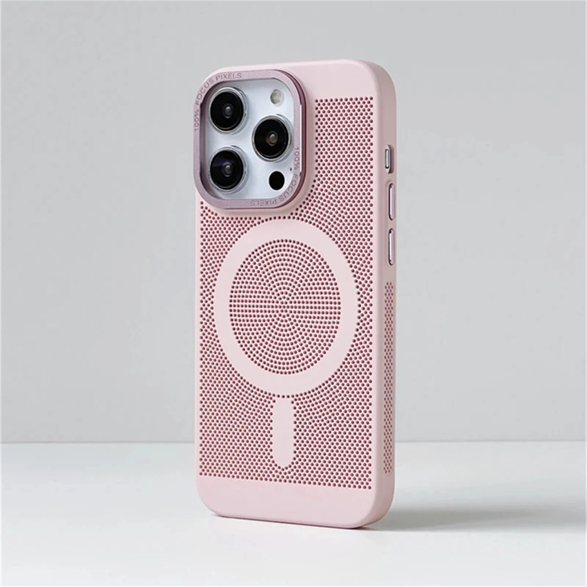 Ultra-thin Cooling Mesh Magnetic Matte Hard Steel Magnetic Shockproof Case for iPhone 15 13 12 14 11 Pro Max