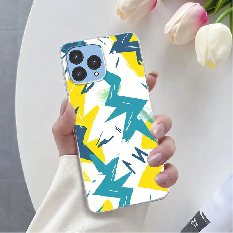 For Cubot P80 Case 2023 Luxury Phone Case For Cubot P80 6.58" Marble Butterfly Flower Clear Soft Silicone TPU Protective Cover