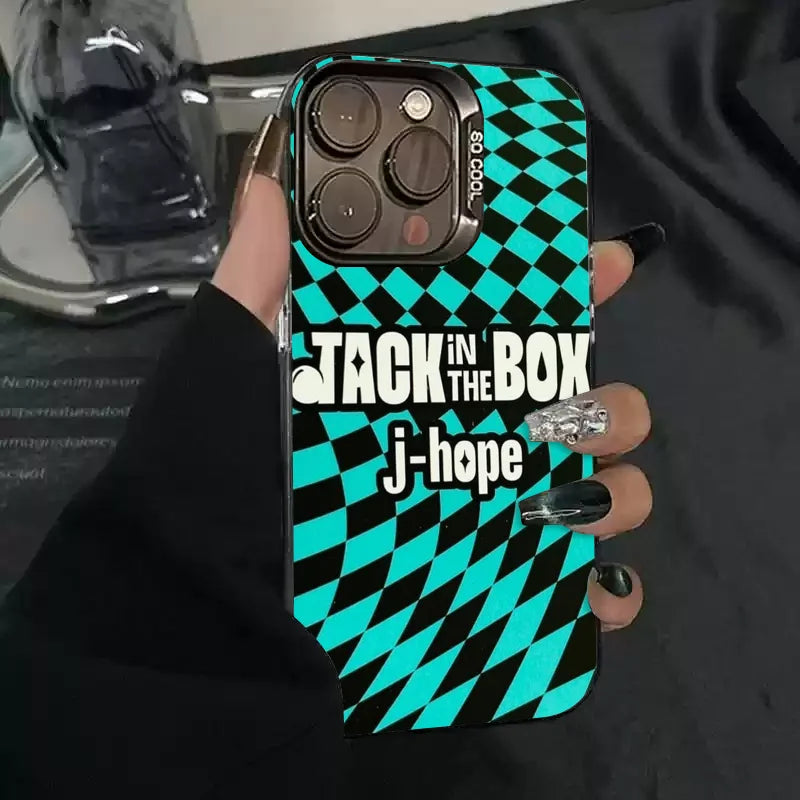 1PC Singer J-Hope -Arson Phone Case Phone Case IMD color silver shell For iPhone 16 15 14 13 12 11 Pro Max Plus