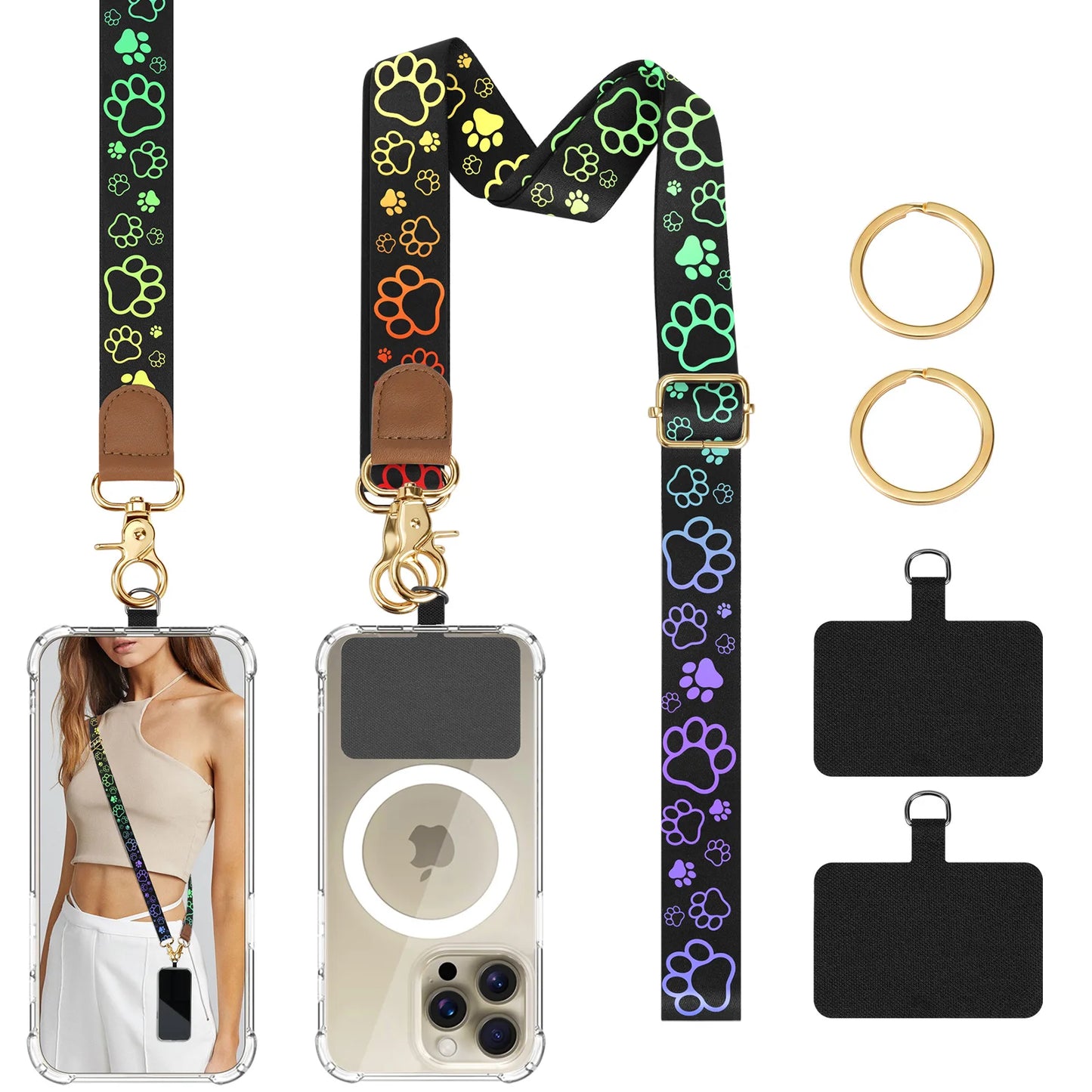 Phone Lanyard Crossbody Wrist Strap,Adjustable Anti-Theft Strap for All Smartphone Case,Universal Cell Phone Neck lanyard for me
