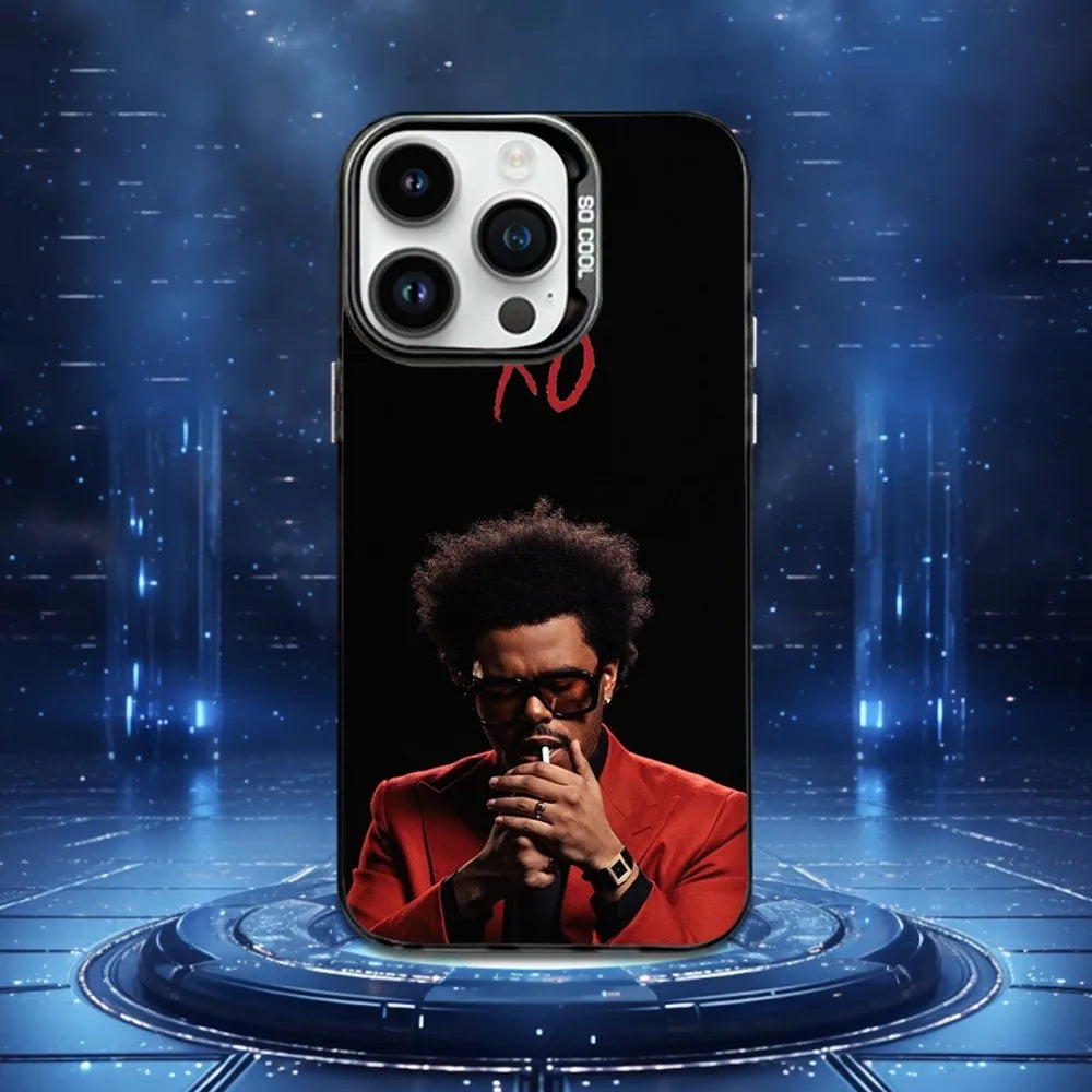 Singer The W-Weeknd X-XO Phone Case For iPhone 16,15,14,13,12,11,Mini,Pro,MAX Black Matte Shockproof Cover