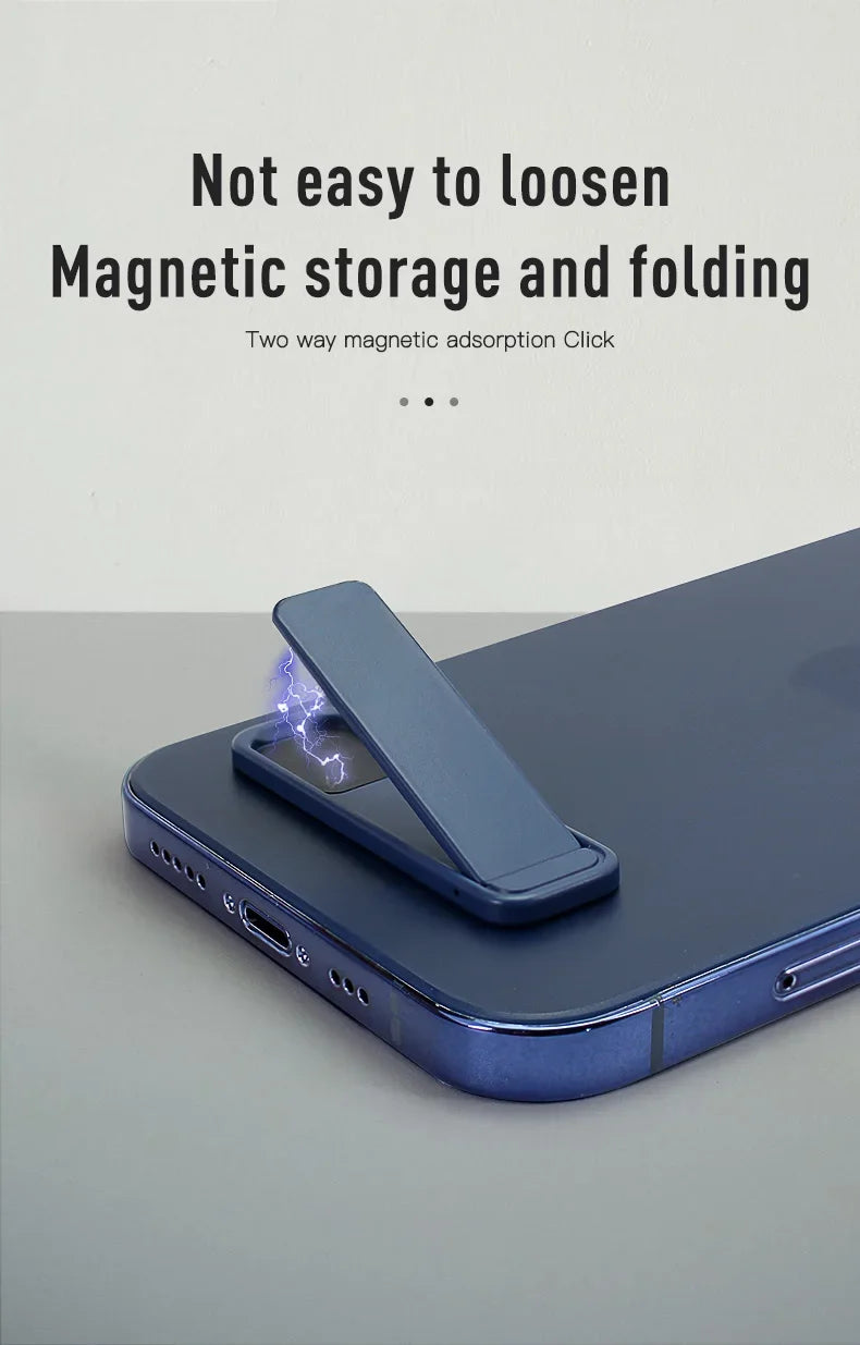 Mobile Phone Colourful Metal Holder Strip Shape Back Sticker Stand Simple Portable Cellphone Bracket for iPhone 16 15 14 Xiaomi