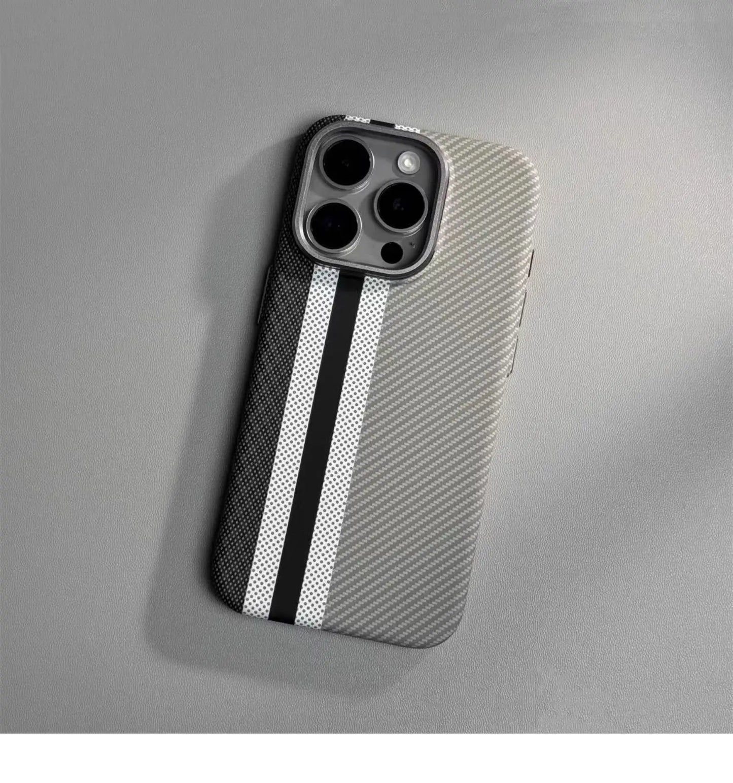 Abstract Carbon Fibre MagSafe Case for iPhone 16 15 Pro Max 14 Cover Wireless Charging Alloy Lens Camera Bumper Hard Armor Shell