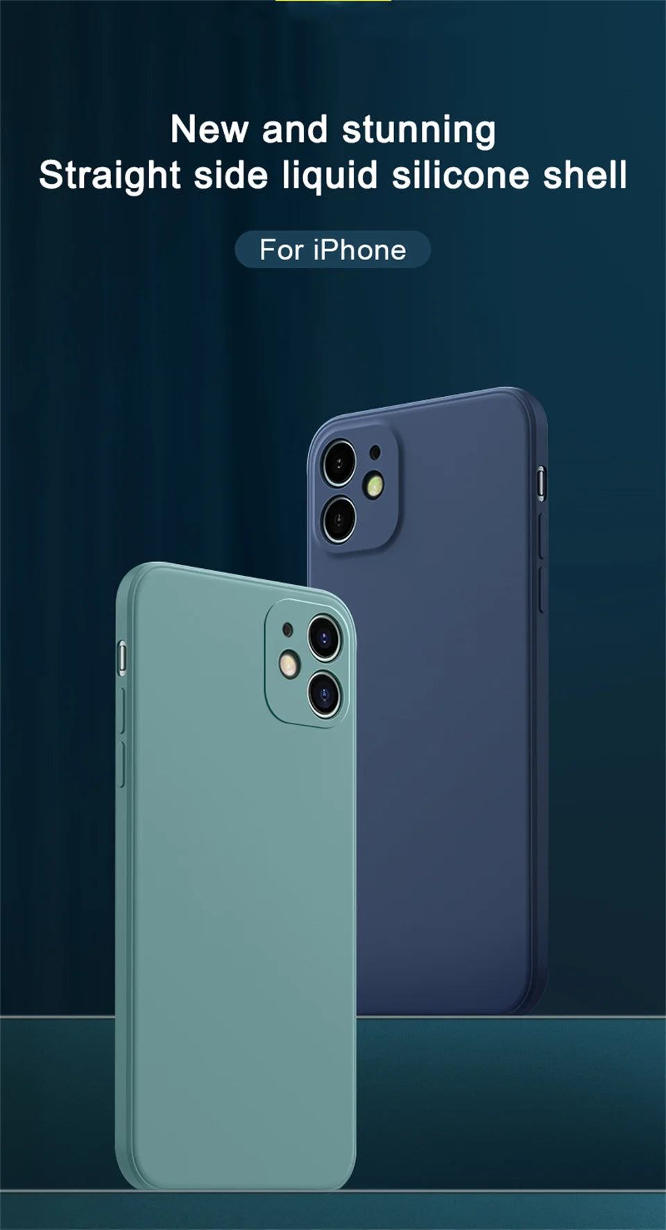 Luxury Liquid Silicone Shockproof Case for iPhone 14 15 Plus X XS XR Max Mini Back Soft Cover
