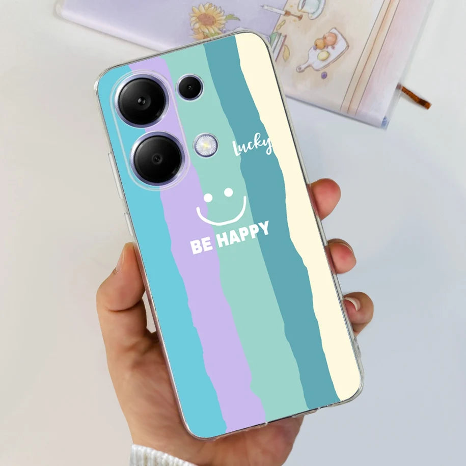 For Xiaomi Poco M6 Pro 2024 Case New Fashion Marble Cartoon Cover Soft Clear Silicone Funda For Xiaomi Poco M6 Pro 4G Phone Case