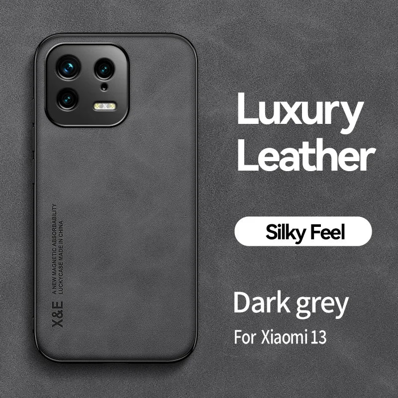 For Xiaomi 13 Case Built in Metal Plate Magnetic Car Holder Phone Case For Xiaomi Mi13 Mi 13 Pro Xiaomi13 5G Leather Back Cover