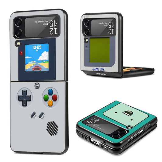 Gameboy Boy Game Phone Case for Samsung Galaxy Z Flip6 5G Flip4 Flip5 Flip3 Black Cover Z Flip 6 5 4 3 PC Shell Coque Galaxy Z F Caseverse