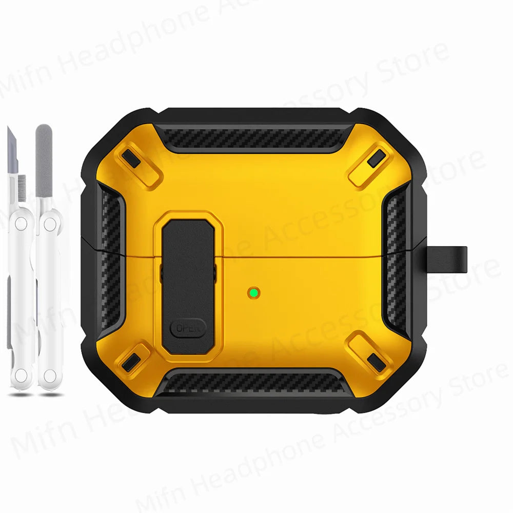 Newest carbon fibre switch earphone cover for Men For Samsung Galaxy Buds 3/Buds3 Pro Buzz 3 Pro Earbuds Case with cleaning kit