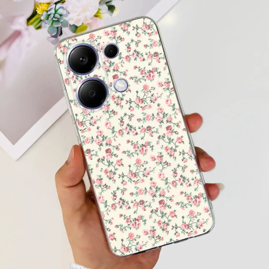 For Xiaomi Poco M6 Pro 2024 Case New Fashion Marble Cartoon Cover Soft Clear Silicone Funda For Xiaomi Poco M6 Pro 4G Phone Case