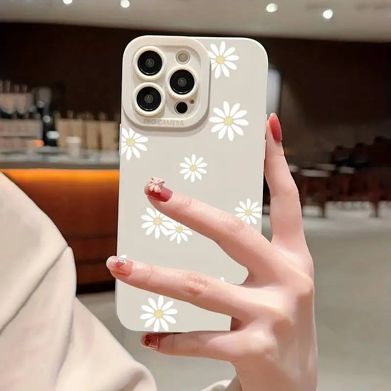 Daisy Graphic Printed Phone Case For iPhone 13 11 12 14 15 16 Pro Max Plus 16E XR 8 7 Plus SE 2022 X XS Max Soft Matte Cover