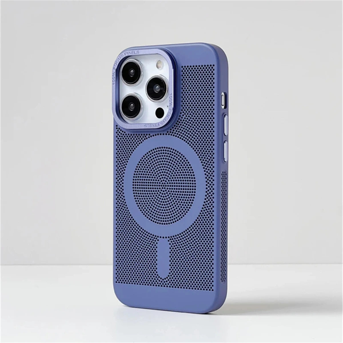 Ultra-thin Cooling Mesh Magnetic Matte Hard Steel Magnetic Shockproof Case for iPhone 15 13 12 14 11 Pro Max