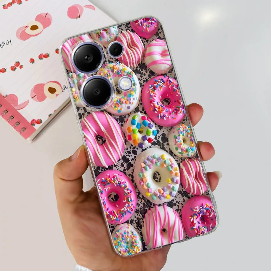 For Xiaomi Poco M6 Pro 2024 Case New Fashion Marble Cartoon Cover Soft Clear Silicone Funda For Xiaomi Poco M6 Pro 4G Phone Case