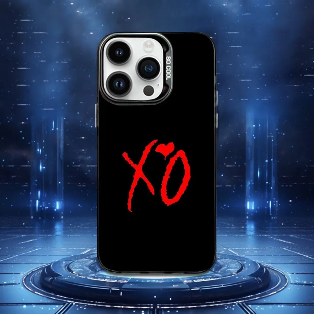 Singer The W-Weeknd X-XO Phone Case For iPhone 16,15,14,13,12,11,Mini,Pro,MAX Black Matte Shockproof Cover