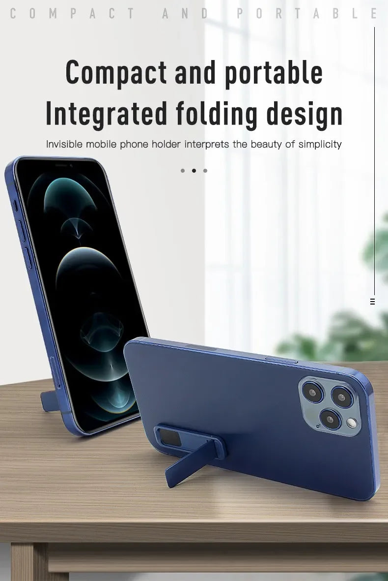 Mobile Phone Colourful Metal Holder Strip Shape Back Sticker Stand Simple Portable Cellphone Bracket for iPhone 16 15 14 Xiaomi