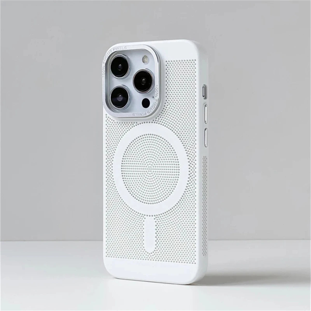 Ultra-thin Cooling Mesh Magnetic Matte Hard Steel Magnetic Shockproof Case for iPhone 15 13 12 14 11 Pro Max