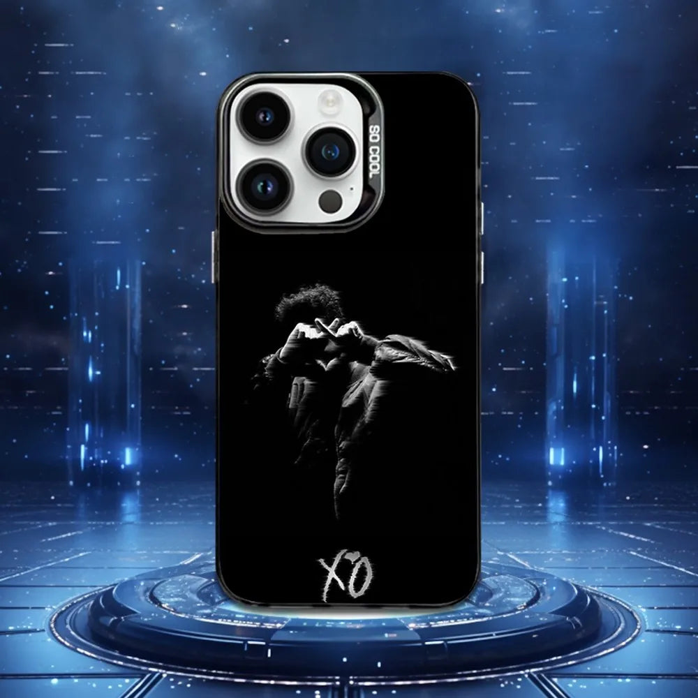 Singer The W-Weeknd X-XO Phone Case For iPhone 16,15,14,13,12,11,Mini,Pro,MAX Black Matte Shockproof Cover
