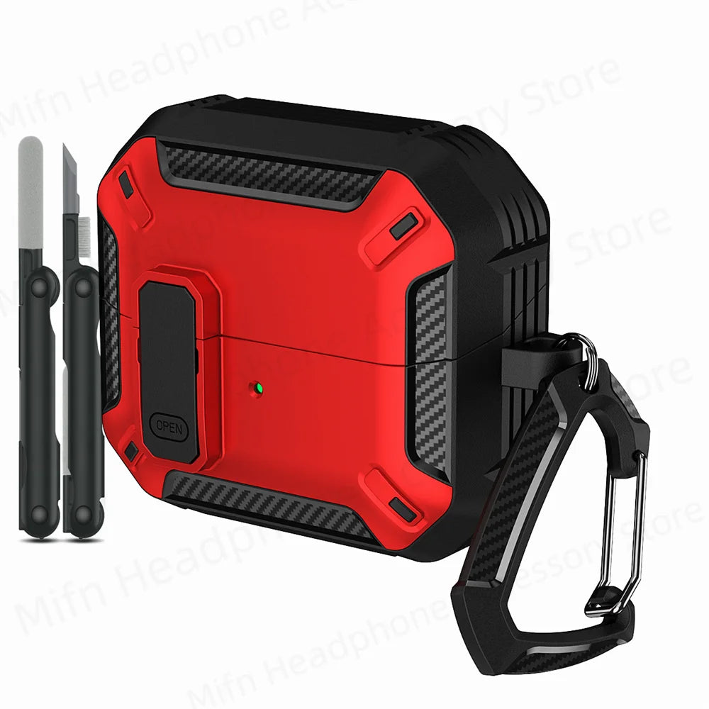 Newest carbon fibre switch earphone cover for Men For Samsung Galaxy Buds 3/Buds3 Pro Buzz 3 Pro Earbuds Case with cleaning kit