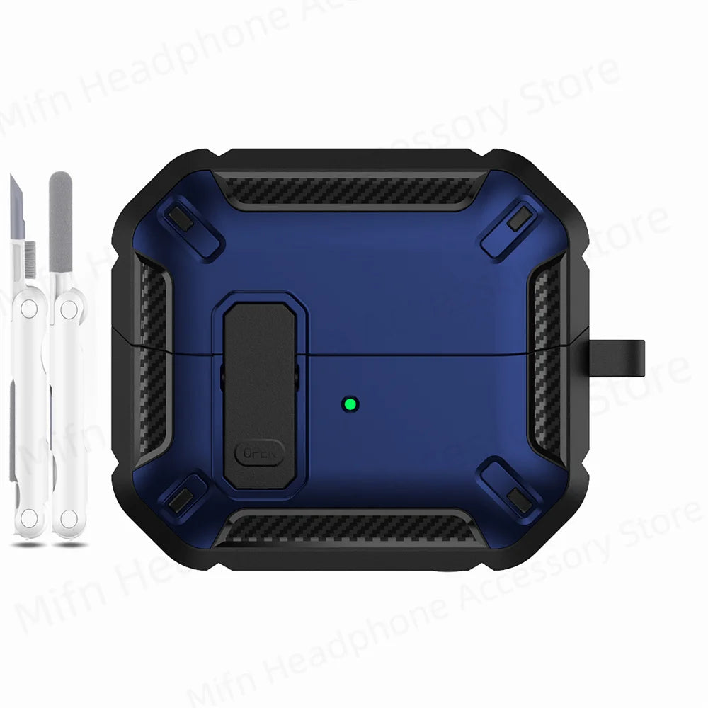 Newest carbon fibre switch earphone cover for Men For Samsung Galaxy Buds 3/Buds3 Pro Buzz 3 Pro Earbuds Case with cleaning kit