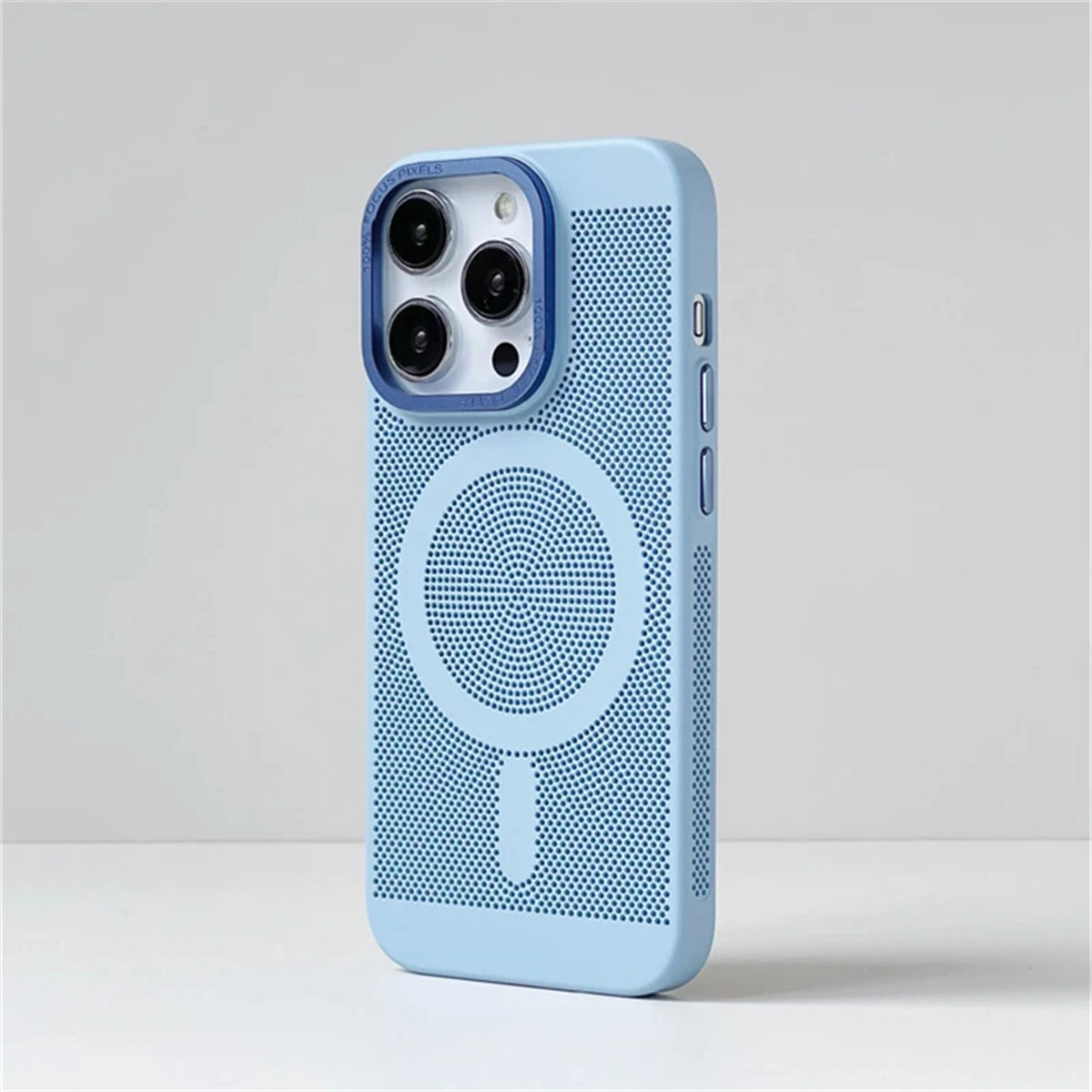 Ultra-thin Cooling Mesh Magnetic Matte Hard Steel Magnetic Shockproof Case for iPhone 15 13 12 14 11 Pro Max