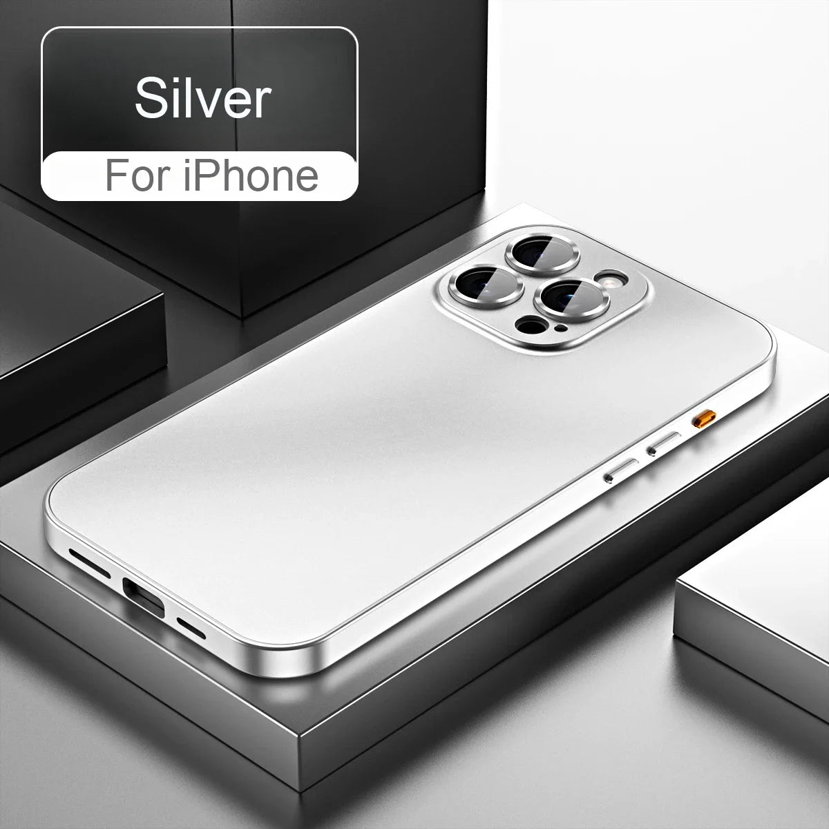Luxury Aluminum Metal Frame Phone Case For iPhone 16 15 14 13 12 Pro Max Plus Camera Lens Glass Protect Shockproof PC Back Cover