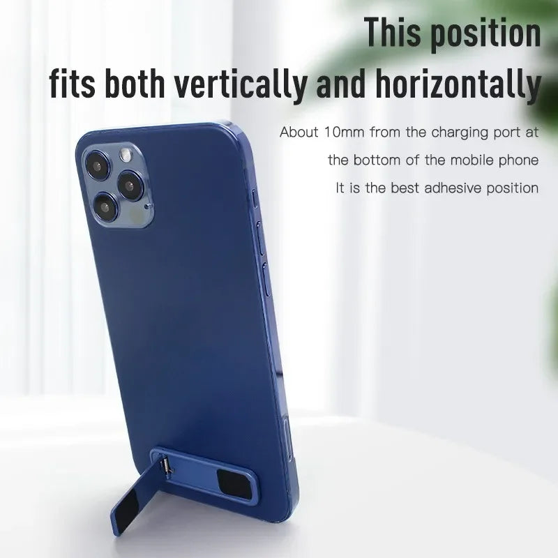 Mobile Phone Colourful Metal Holder Strip Shape Back Sticker Stand Simple Portable Cellphone Bracket for iPhone 16 15 14 Xiaomi