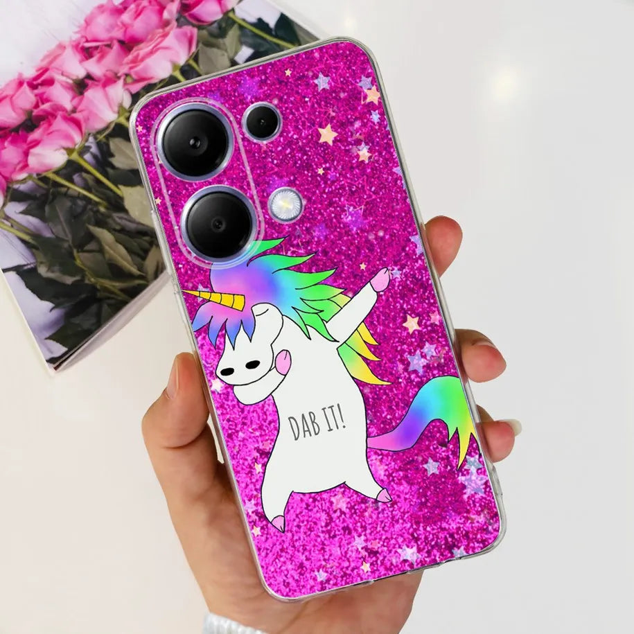 For Xiaomi Poco M6 Pro 2024 Case New Fashion Marble Cartoon Cover Soft Clear Silicone Funda For Xiaomi Poco M6 Pro 4G Phone Case