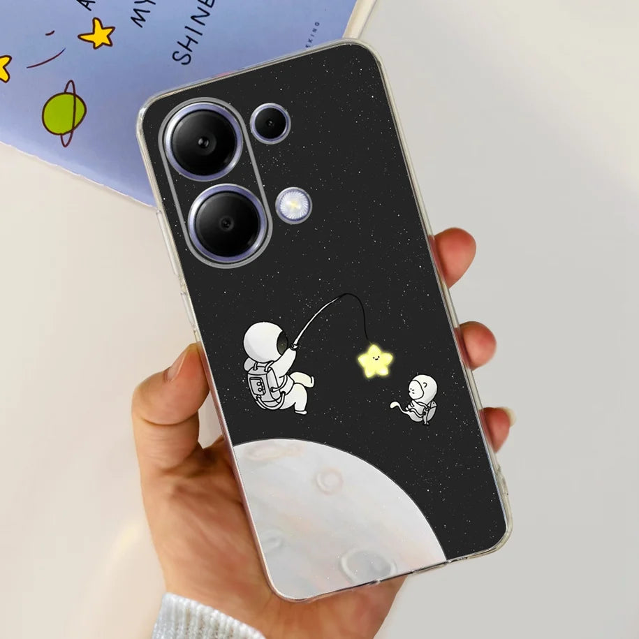For Xiaomi Poco M6 Pro 2024 Case New Fashion Marble Cartoon Cover Soft Clear Silicone Funda For Xiaomi Poco M6 Pro 4G Phone Case - Caseverse