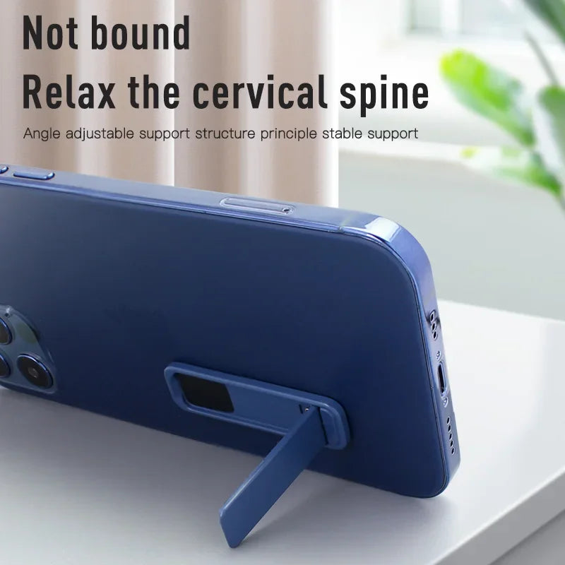 Mobile Phone Colourful Metal Holder Strip Shape Back Sticker Stand Simple Portable Cellphone Bracket for iPhone 16 15 14 Xiaomi