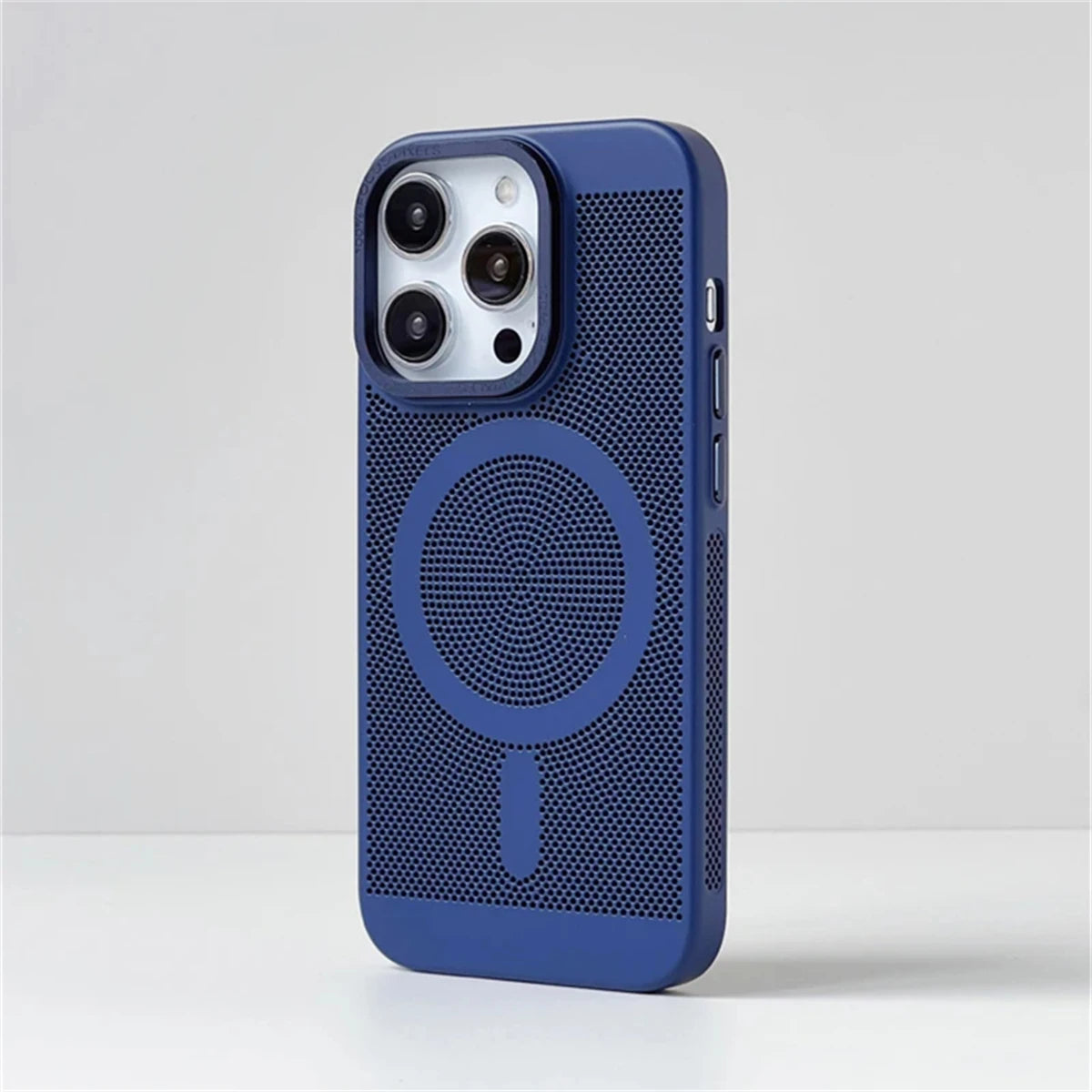 Ultra-thin Cooling Mesh Magnetic Matte Hard Steel Magnetic Shockproof Case for iPhone 15 13 12 14 11 Pro Max