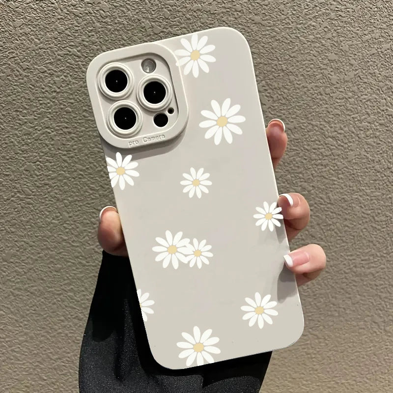 Daisy Graphic Printed Phone Case For iPhone 13 11 12 14 15 16 Pro Max Plus 16E XR 8 7 Plus SE 2022 X XS Max Soft Matte Cover