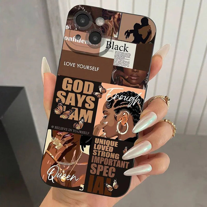 Slogan Pattern Silicone Phone Case For iPhone 11 Cases For iPhone 15 16 Pro Max 14 13 12 Pro Max XR X XS 7 8 Plus SE 2022 Cover