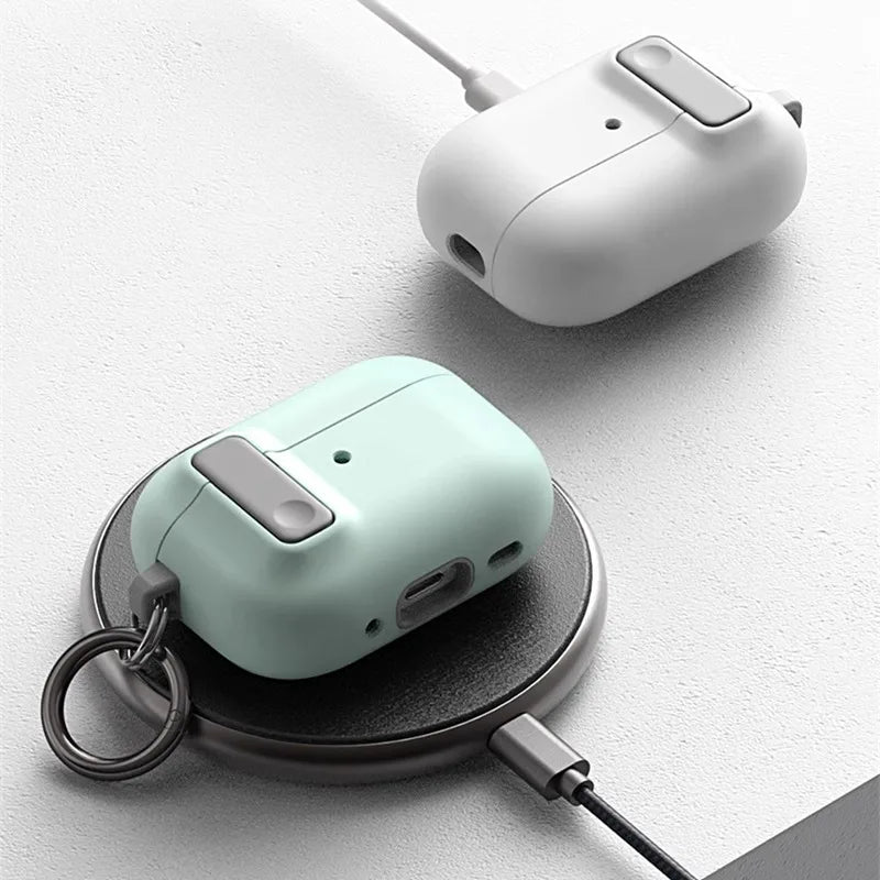 Security Lock Cover for AirPods Pro 2 3 Case for AirPods Pro2 Pro 2nd Gen 2024Case Shockproof for AirPods Pro Airpods3 Funda