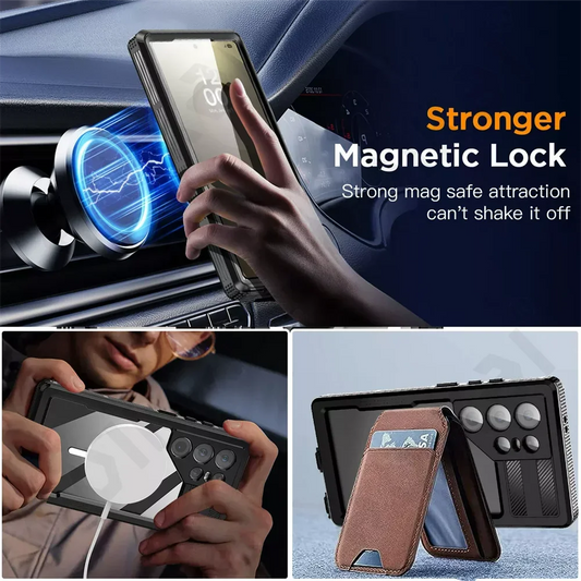Case For Galaxy S25 S24 S23 Ultra Plus Waterproof Shockproof IP68 Underwater Built Screen Protector Anti-Scratch 360 Cover - Caseverse