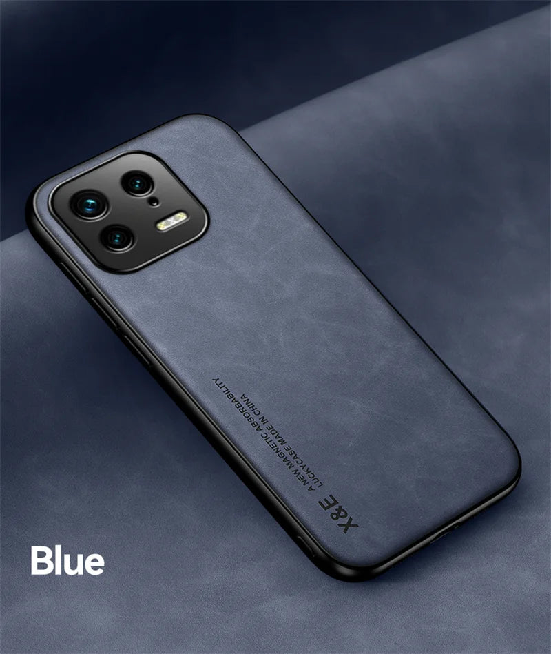For Xiaomi 13 Case Built in Metal Plate Magnetic Car Holder Phone Case For Xiaomi Mi13 Mi 13 Pro Xiaomi13 5G Leather Back Cover