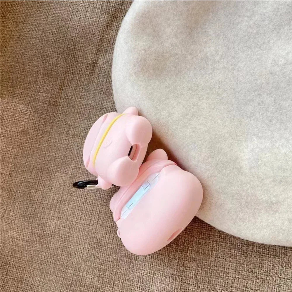Bluetooth headset case Cartoon Pig cute wind silicone ear case, applicable to Airpods1/2, Airpods Pro, Airpods Pro2, Airpods3