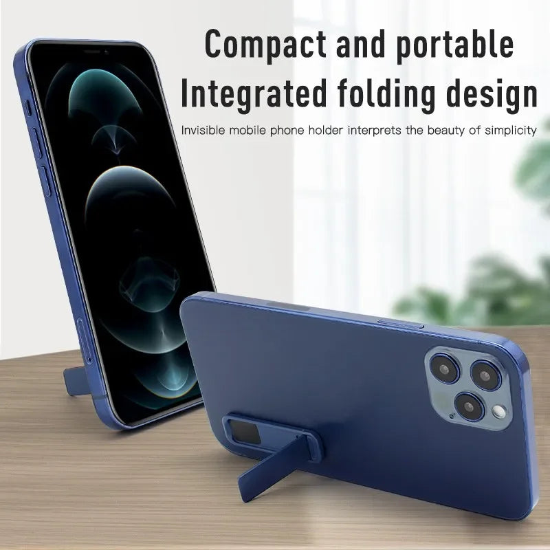 Mobile Phone Colourful Metal Holder Strip Shape Back Sticker Stand Simple Portable Cellphone Bracket for iPhone 16 15 14 Xiaomi