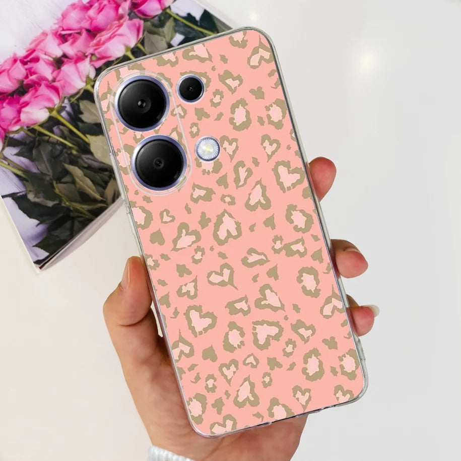 For Xiaomi Poco M6 Pro 2024 Case New Fashion Marble Cartoon Cover Soft Clear Silicone Funda For Xiaomi Poco M6 Pro 4G Phone Case