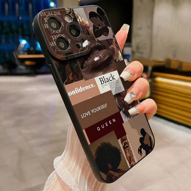 Slogan Pattern Silicone Phone Case For iPhone 11 Cases For iPhone 15 16 Pro Max 14 13 12 Pro Max XR X XS 7 8 Plus SE 2022 Cover
