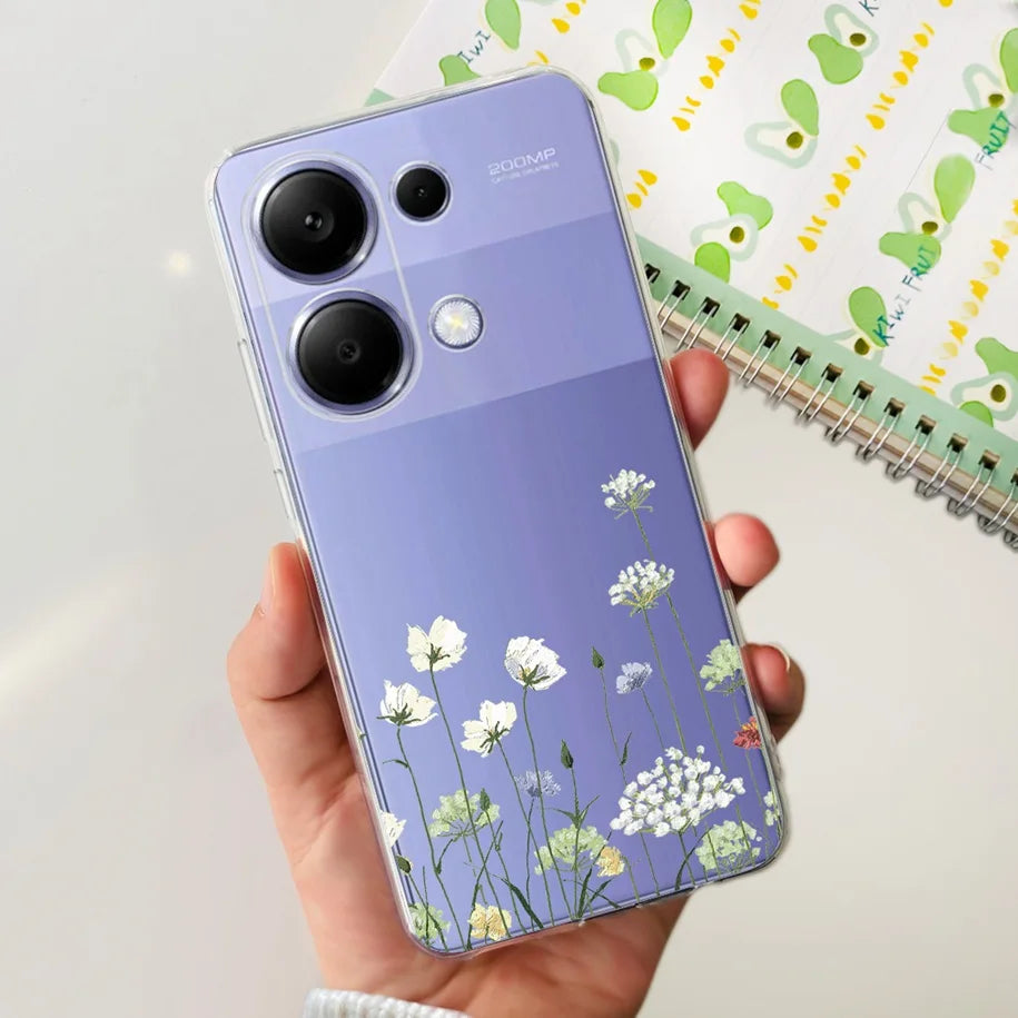 For Xiaomi Poco M6 Pro 2024 Case New Fashion Marble Cartoon Cover Soft Clear Silicone Funda For Xiaomi Poco M6 Pro 4G Phone Case