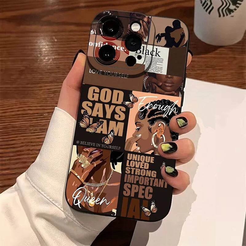 Slogan Pattern Silicone Phone Case For iPhone 11 Cases For iPhone 15 16 Pro Max 14 13 12 Pro Max XR X XS 7 8 Plus SE 2022 Cover