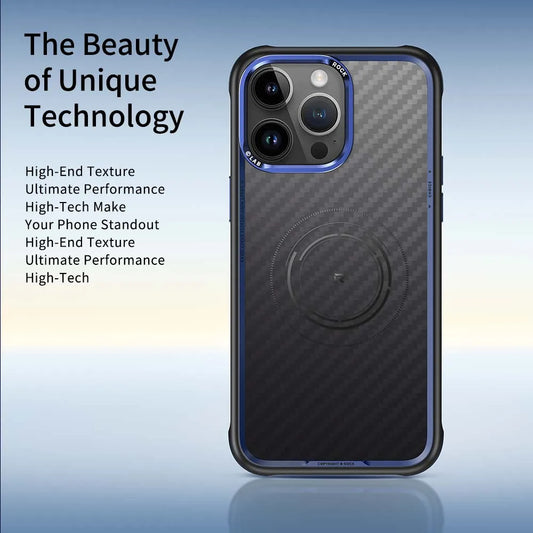 ROCK Kevlar Magnetic Case for iPhone 15 Pro Max Metal Lens Military Grade Shockproof Cover for iPhone 15 Compatible with MagSafe - Caseverse