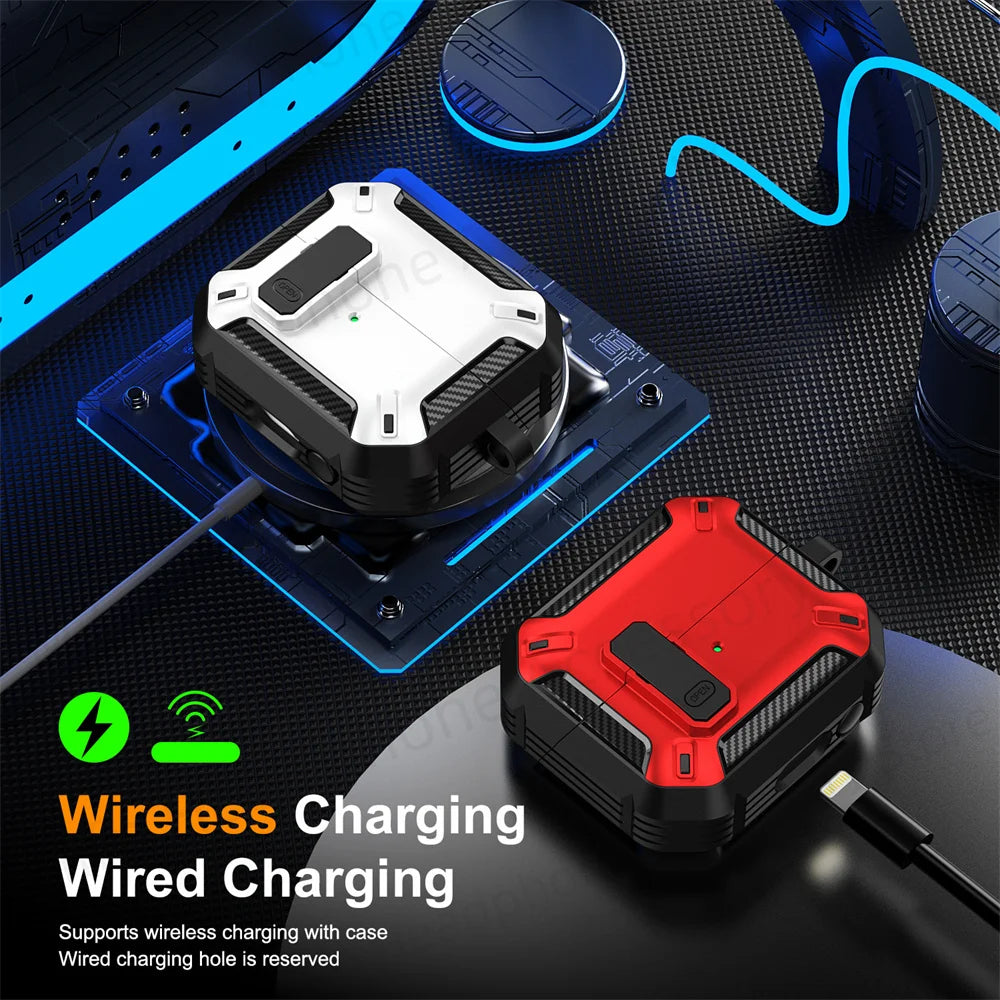 Newest carbon fibre switch earphone cover for Men For Samsung Galaxy Buds 3/Buds3 Pro Buzz 3 Pro Earbuds Case with cleaning kit